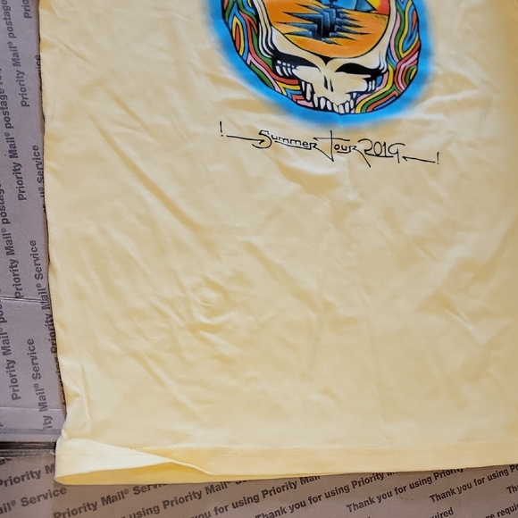 Grateful Dead Yellow Summer Tour Tee - Picture 7 of 13